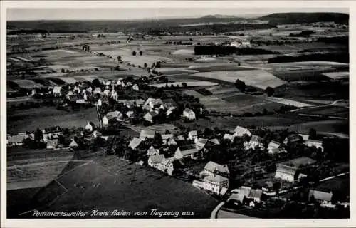 Ak Pommertsweiler Abtsgmünd Ostalbkreis, Fliegeraufnahme