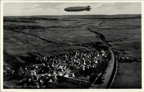 Ak Nufringen in Württemberg, Fliegeraufnahme, Zeppelin