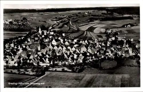 Ak Greding Mittelfranken, Fliegeraufnahme