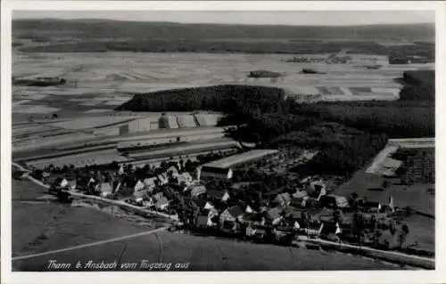 Ak Thann Bechhofen Mittelfranken, Fliegeraufnahme