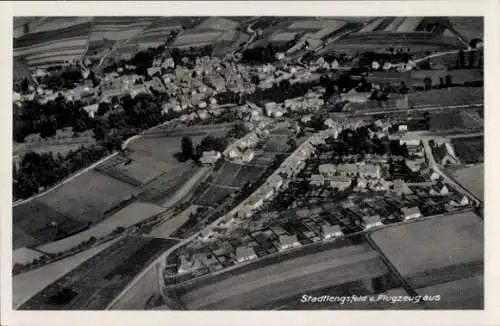 Ak Stadtlengsfeld in der Rhön Thüringen, Fliegeraufnahme