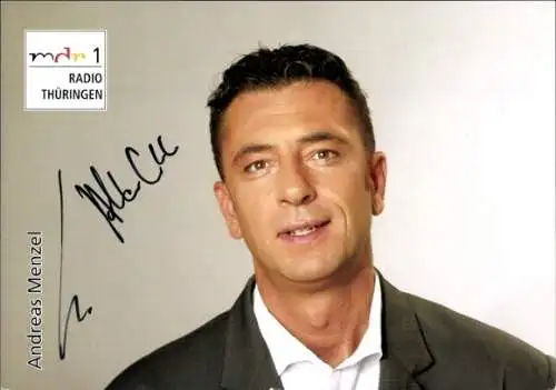 Ak Moderator Andreas Menzel, Portrait, mdr, Autogramm