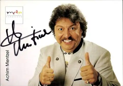 Ak Moderator Achim Mentzel, Portrait, mdr, Autogramm