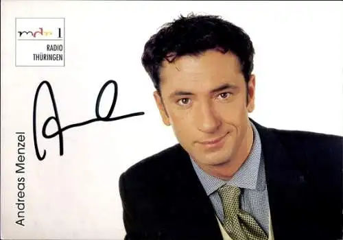 Ak Moderator Andreas Menzel, Portrait, mdr, Autogramm