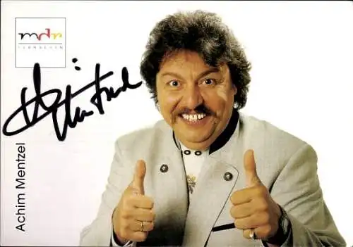 Ak Moderator Achim Mentzel, Portrait, mdr, Autogramm