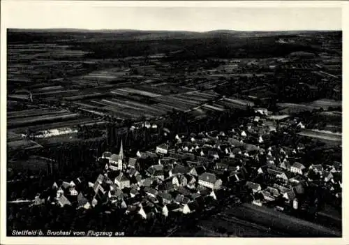 Ak Stettfeld Ubstadt Weiher Baden Württemberg, Fliegeraufnahme