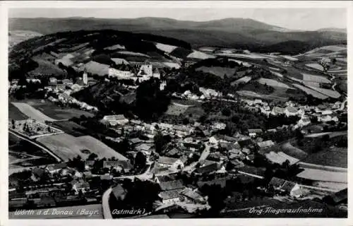 Ak Wörth an der Donau Oberpfalz Bayern, Fliegeraufnahme