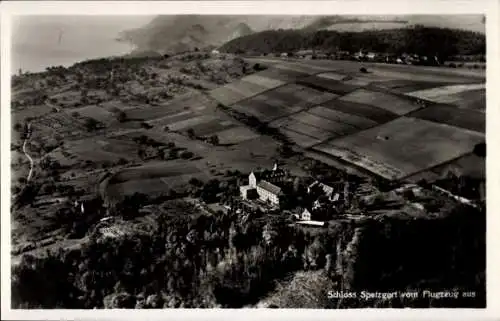 Ak Überlingen am Bodensee, Fliegeraufnahme, Schloss Spetzgart