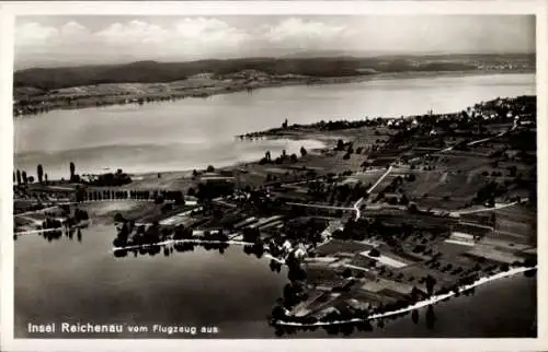 Ak Insel Reichenau Bodensee, Fliegeraufnahme