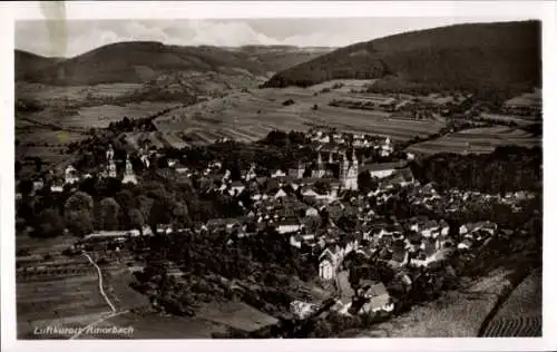 Ak Amorbach im Odenwald Unterfranken, Fliegeraufnahme