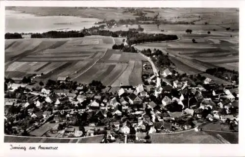 Ak Inning am Ammersee Oberbayern, Fliegeraufnahme