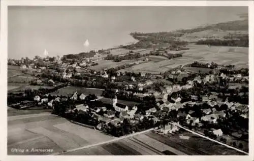 Ak Utting am Ammersee Oberbayern, Fliegeraufnahme