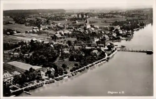 Ak Hagnau am Bodensee, Fliegeraufnahme