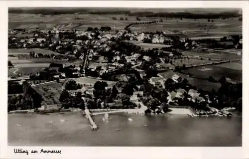 Ak Utting am Ammersee Oberbayern, Fliegeraufnahme