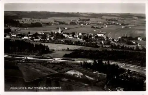 Ak Bruckmühl in Oberbayern, Fliegeraufnahme