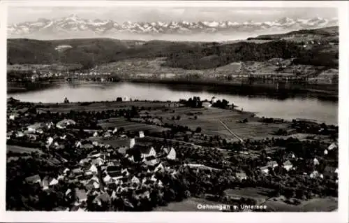 Ak Oehningen Öhningen am Untersee Baden, Fliegeraufnahme