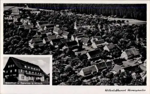 Ak Herzogsweiler Pfalzgrafenweiler im Schwarzwald, Fliegeraufnahme, Höhenluftkurort