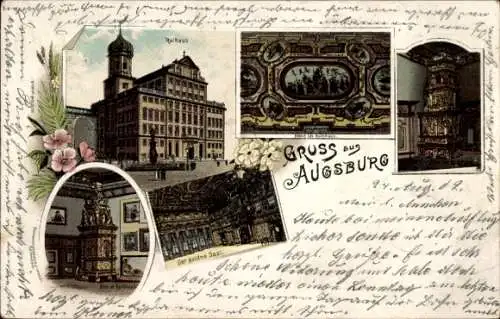 Litho Augsburg, Rathaus, Goldener Saal