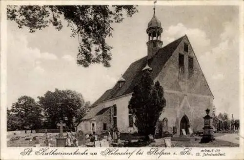 Ak Helmsdorf Stolpen in Sachsen, Sankt-Katharinenkirche