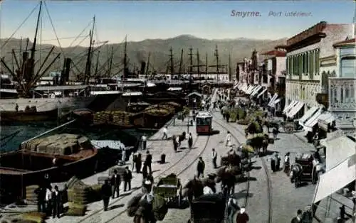 Ak Smyrna Izmir Türkei, Hafen, Dampfer