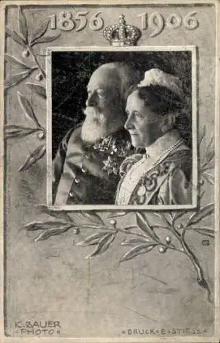 Ak Großherzog Friedrich I. von Baden, Luise von Preußen, Jubiläum 1906