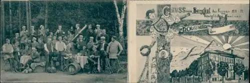 Studentika Klapp Ak Northeim in Niedersachsen, Bergfest 1912, Königliches Seminar, Studenten