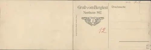 Studentika Klapp Ak Northeim in Niedersachsen, Bergfest 1912, Königliches Seminar, Studenten