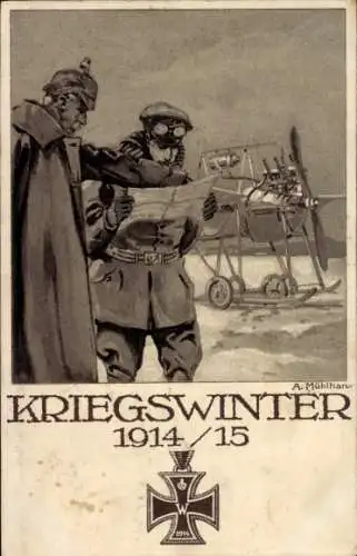 Künstler Ak Mühlhan, A., Kriegswinter 1914/15, Hamburgische Kriegshilfe Eilbek