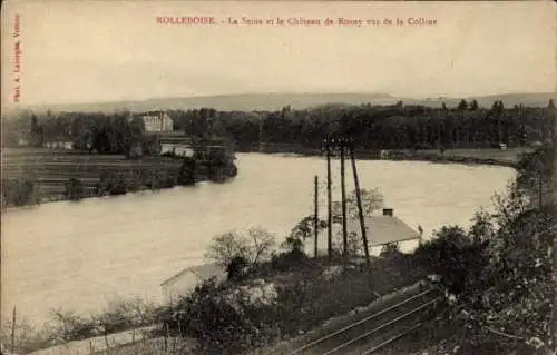 Ak Rolleboise Yvelines, Seine, Chateau de Rosny vue de la Colline