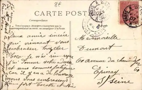 Ak Breteuil Oise, Schwalben, Blumen