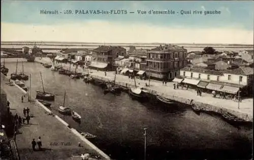 Palavas les Flots Herault, Vue d'ensemble, Quai rive gauche