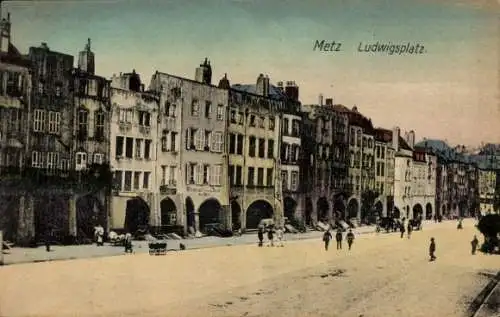 Ak Metz Moselle, Ludwigsplatz