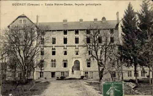 Ak Gueret Creuse, Ecole Notre-Dame, facade principale