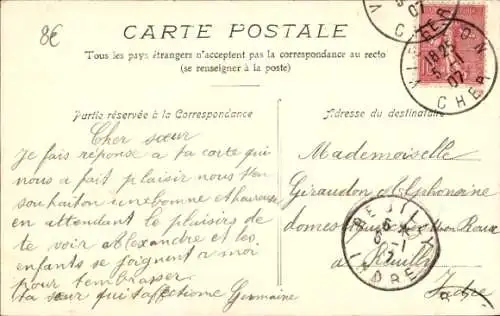 Ak Vierzon Cher, l'Entree de l'Ecluse