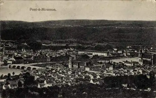 Ak Pont à Mousson Lothringen Meurthe et Moselle, Totalansicht der Stadt