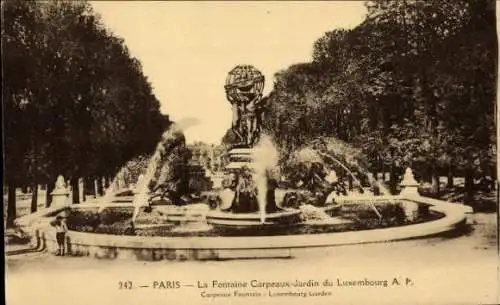 Ak Paris VI., Fontaine Carpeaux, Jardin du Luxembourg