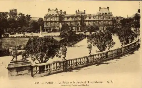 Ak Paris VI., Palast, Jardin du Luxembourg