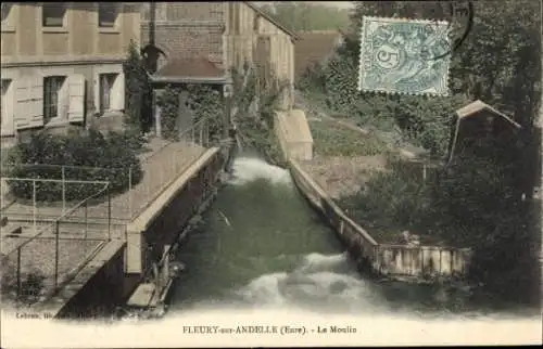 Ak Fleury-sur-Andelle Eure, Moulin