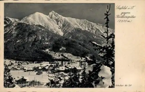 Ak Seefeld in Tirol, Panorama, Winter, Reitherspitze