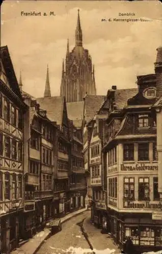 Ak Frankfurt am Main, Domblick, Kannenglesser Gasse