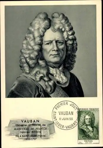 Maximum Ak Sébastien Le Prestre de Vauban, Marschall von Frankreich, Porträt