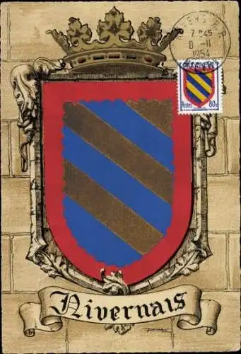 Maximum Wappen Ak Frankreich, Nivernais