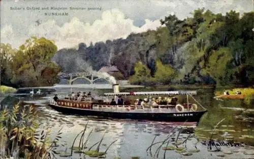 Künstler Ak Manhisen, Nuneham Oxfordshire England, Salter's Oxford, Kingston Steamer