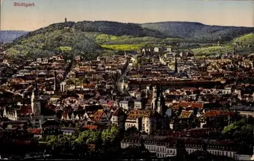 Ak Stuttgart in Württemberg, Panorama