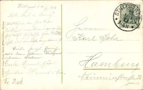 Ak Stuttgart in Württemberg, Panorama