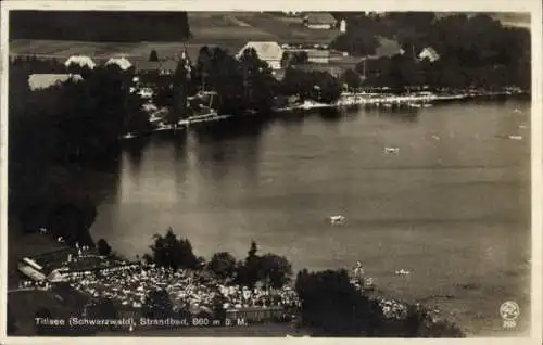 Ak Titisee Neustadt Schwarzwald, Fliegeraufnahme, Strandbad