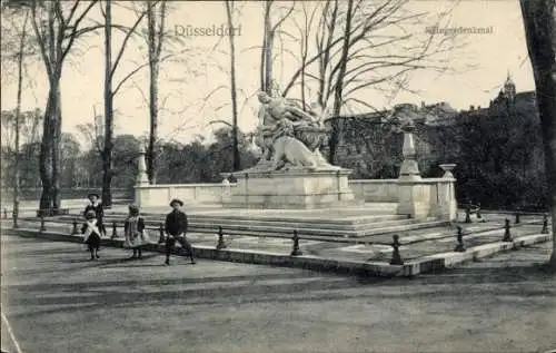 Ak Düsseldorf am Rhein, Kriegerdenkmal