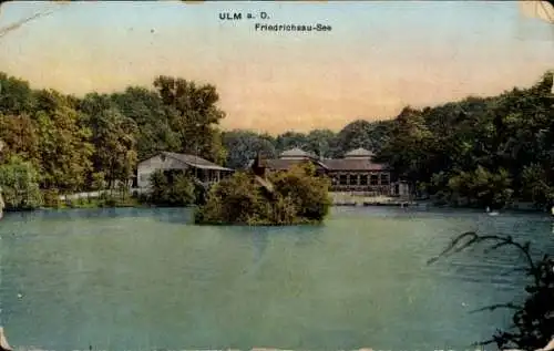 Ak Ulm an der Donau, Friedrichsau-See