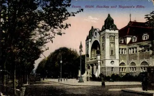 Ak Essen im Ruhrgebiet, Städtischer Saalbau und Huyssen's Allee