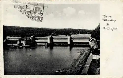 Ak Essen im Ruhrgebiet, Wehranlage des Baldeneysees